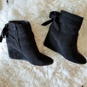 Used Faux Suede Booties